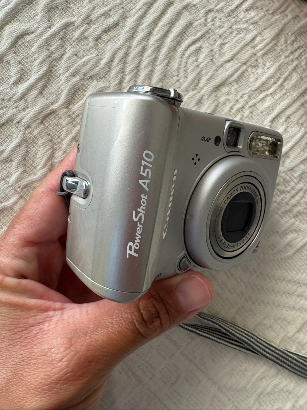 Canon Silver PowerShot A510 Compact Digital Camera with Wrist Strap